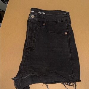Old Navy Black Distressed Denim Shorts
